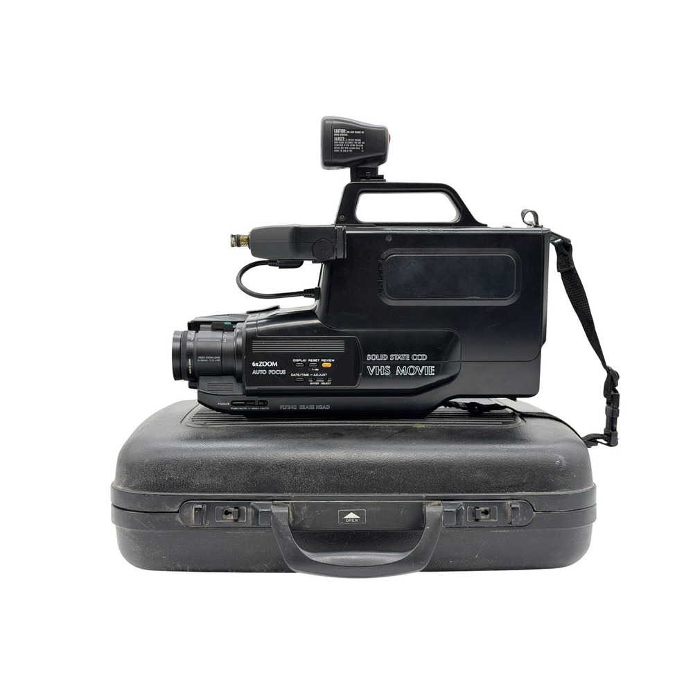 Sears Solid State CCD VHS Movie Camcorder Full Size VHS Video Untested w/ Case